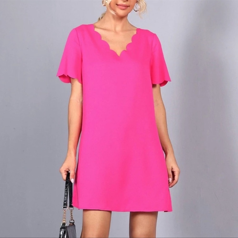 NWT hot pink shirt dress